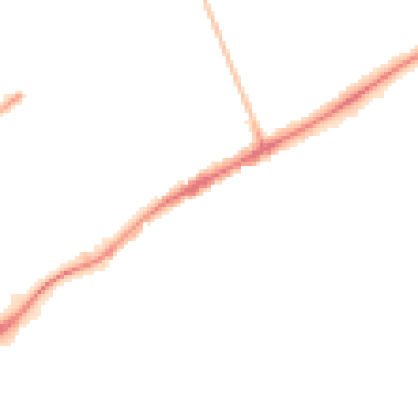 Night-time road noise heatmap for CH2 3BD