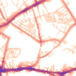 Daytime road noise heatmap for CH2 3BF