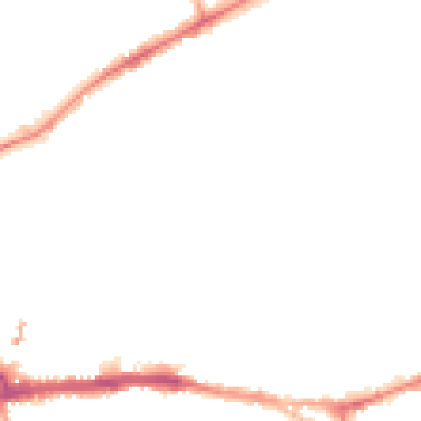 Night-time road noise heatmap for CH2 3BF