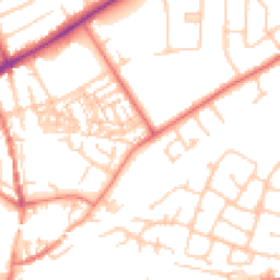 Daytime road noise heatmap for CH2 3EG