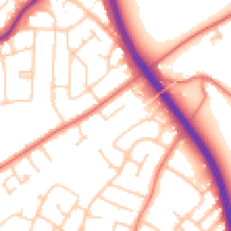 Daytime road noise heatmap for CH2 3EW