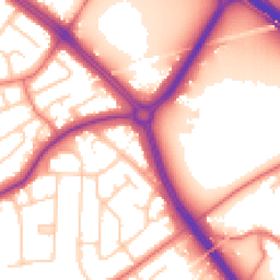 Daytime road noise heatmap for CH2 3EZ