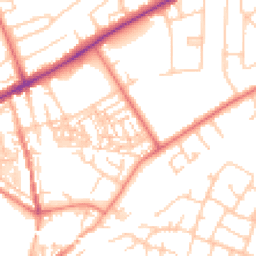 Daytime road noise heatmap for CH2 3HU