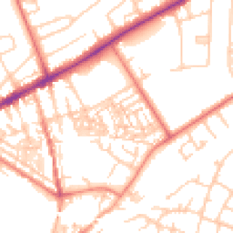 Daytime road noise heatmap for CH2 3HW