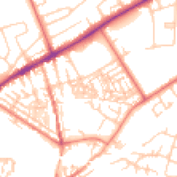 Daytime road noise heatmap for CH2 3JB