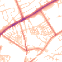 Daytime road noise heatmap for CH2 3JE