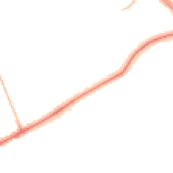 Night-time road noise heatmap for CH2 3PB