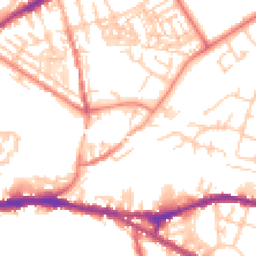 Daytime road noise heatmap for CH2 3PJ