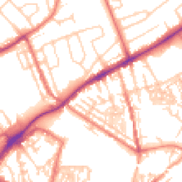 Daytime road noise heatmap for CH2 3PQ
