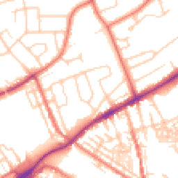 Daytime road noise heatmap for CH2 3QR