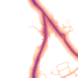 Daytime road noise heatmap for CH2 4AD