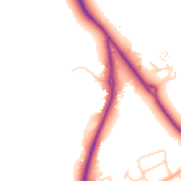 Daytime road noise heatmap for CH2 4AQ
