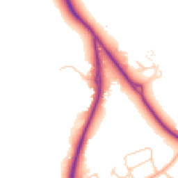 Daytime road noise heatmap for CH2 4AW