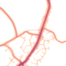 Daytime road noise heatmap for CH2 4DL