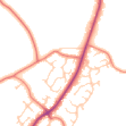 Daytime road noise heatmap for CH2 4DN