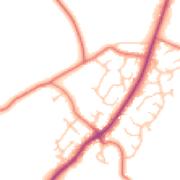 Daytime road noise heatmap for CH2 4DU