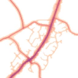 Daytime road noise heatmap for CH2 4DW