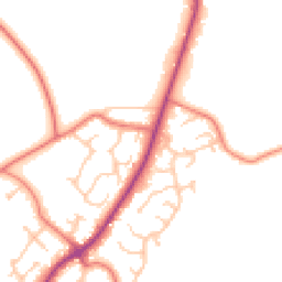 Daytime road noise heatmap for CH2 4DY