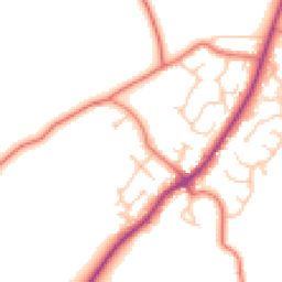 Daytime road noise heatmap for CH2 4EF