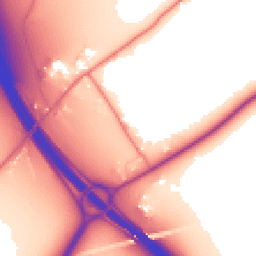 Daytime road noise heatmap for CH2 4ER