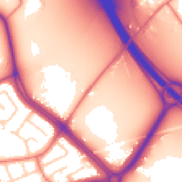 Daytime road noise heatmap for CH2 4ET