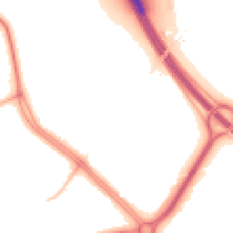 Night-time road noise heatmap for CH2 4ET