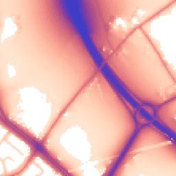 Daytime road noise heatmap for CH2 4EU