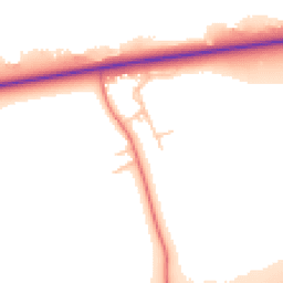 Daytime road noise heatmap for CH2 4JQ