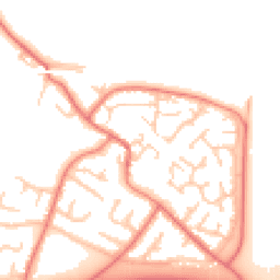 Daytime road noise heatmap for CH2 4LA