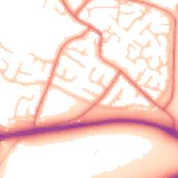 Daytime road noise heatmap for CH2 4PB