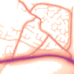 Daytime road noise heatmap for CH2 4PD
