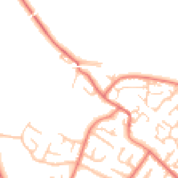 Daytime road noise heatmap for CH2 4PE