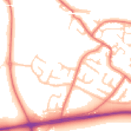 Daytime road noise heatmap for CH2 4PJ