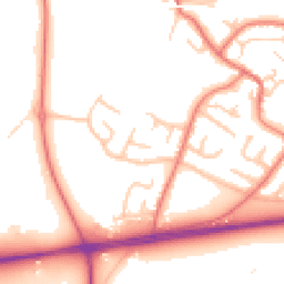 Daytime road noise heatmap for CH2 4PL