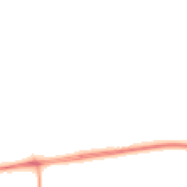 Night-time road noise heatmap for CH2 4PN