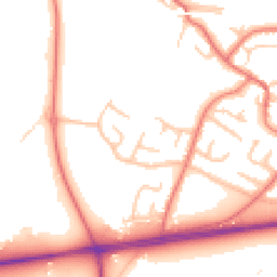 Daytime road noise heatmap for CH2 4PP