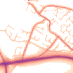 Daytime road noise heatmap for CH2 4PQ