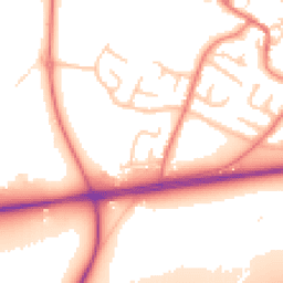 Daytime road noise heatmap for CH2 4PX