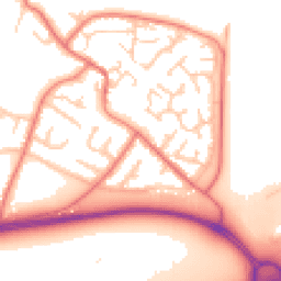 Daytime road noise heatmap for CH2 4QB