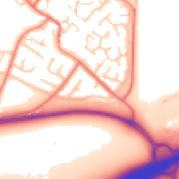 Daytime road noise heatmap for CH2 4QF