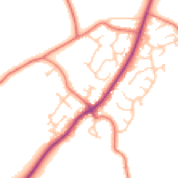 Daytime road noise heatmap for CH2 4QH