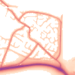Daytime road noise heatmap for CH2 4RE