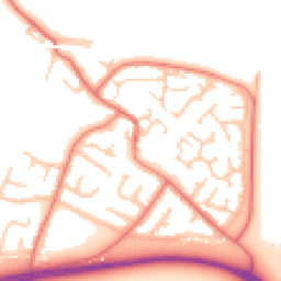 Daytime road noise heatmap for CH2 4RF