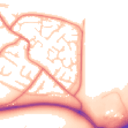 Daytime road noise heatmap for CH2 4RJ
