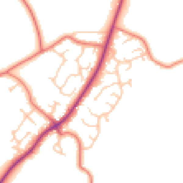 Daytime road noise heatmap for CH2 4TH