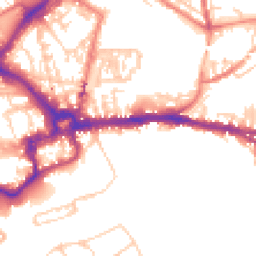 Daytime road noise heatmap for CH3 5AZ