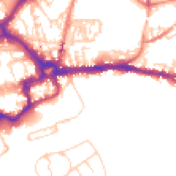 Daytime road noise heatmap for CH3 5BQ