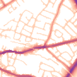 Daytime road noise heatmap for CH3 5JA