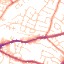 Daytime road noise heatmap for CH3 5JD