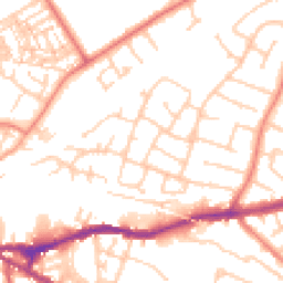 Daytime road noise heatmap for CH3 5JN